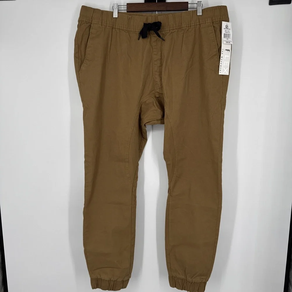 NWT Southpole Men's Flex The Movement Basic Stretch Twill Jogger Pants Tan 3XB